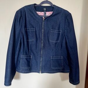 LIKE NEW Denim Work to Wear Jacket denim zip jean jacket